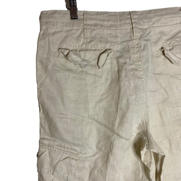 Le Chateau Beige Walking Shorts Classic Rise Straight Leg Cargo Pockets 31 - Picture 10 of 16